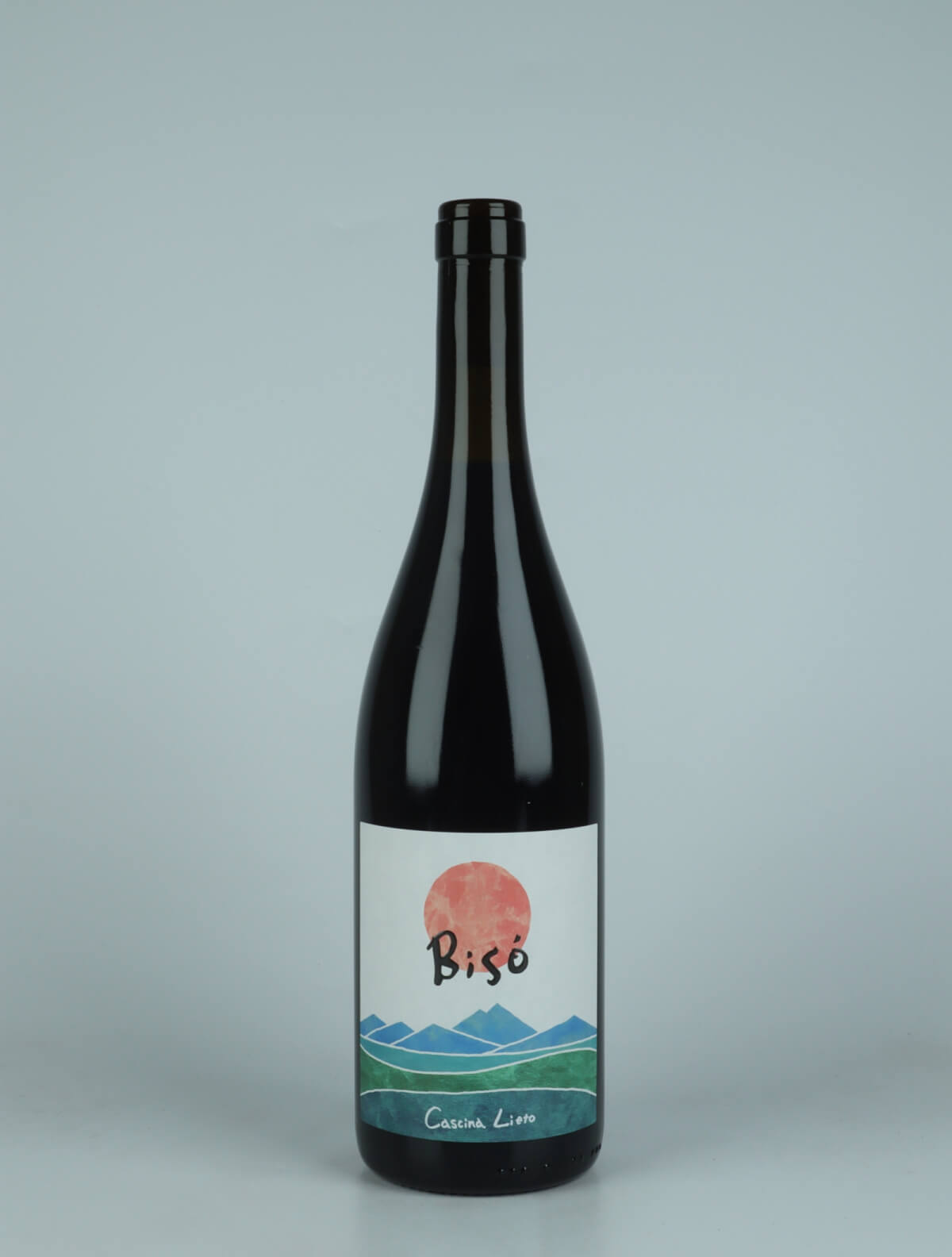 A bottle 2021 Rosso Bisò Red wine from Cascina Lieto, Piedmont in Italy