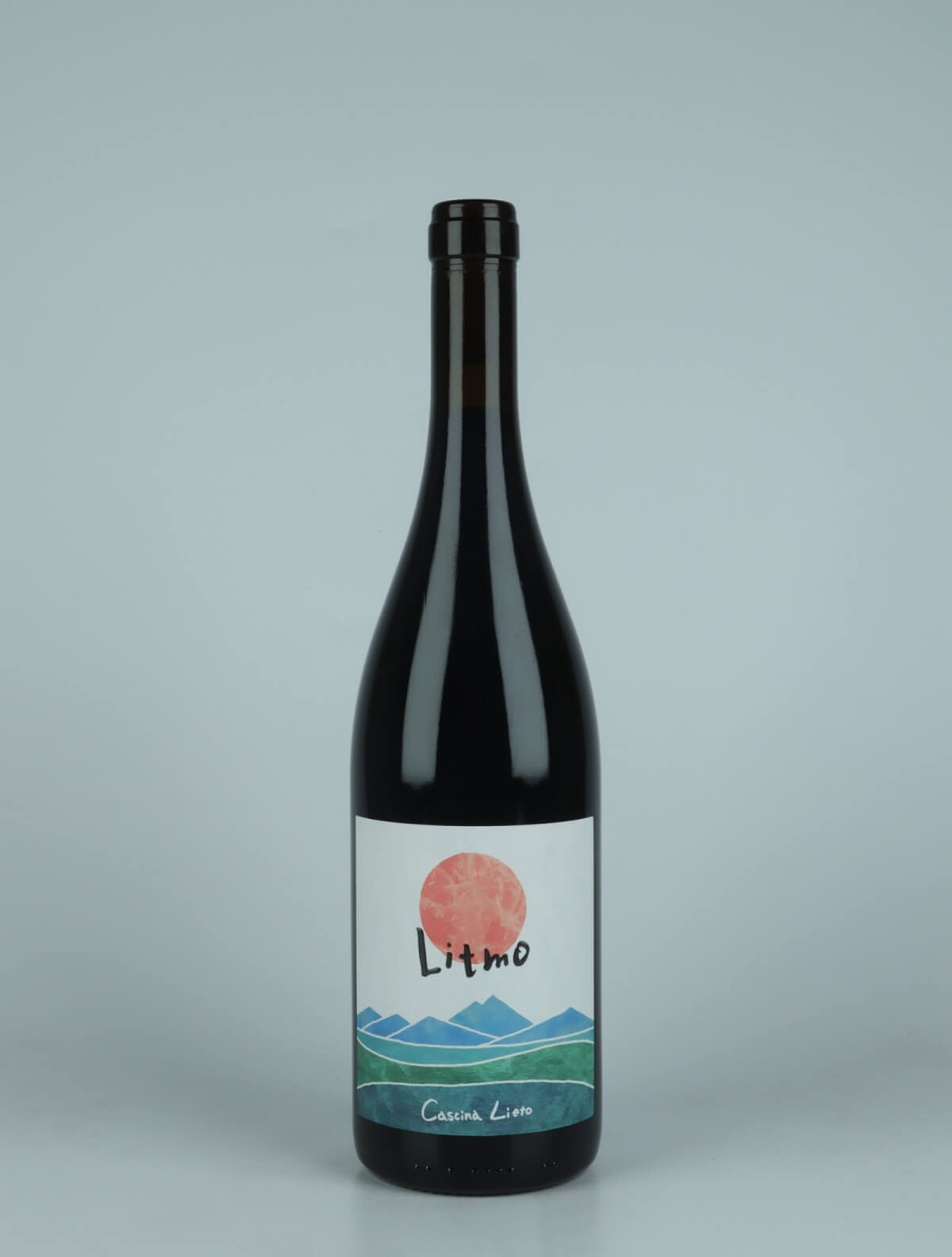 A bottle 2021 Rosso Litmo Red wine from Cascina Lieto, Piedmont in Italy