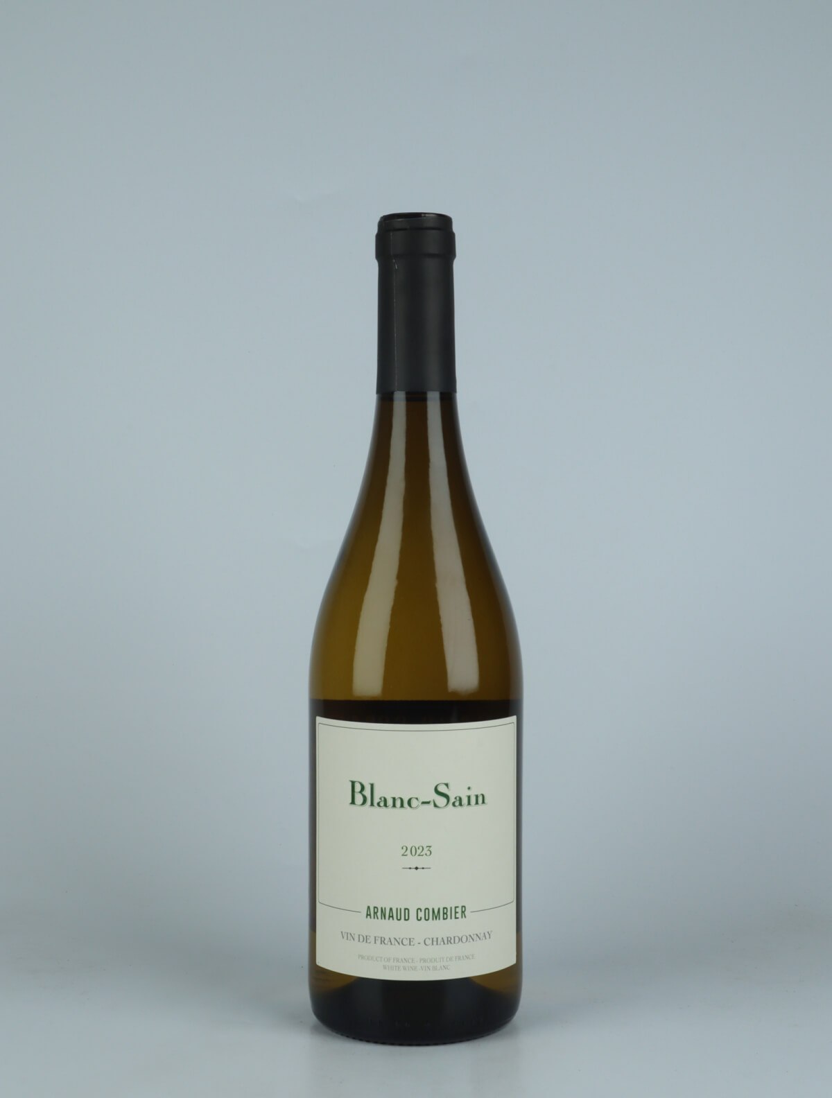 A bottle 2023 Blanc-Sain White wine from Arnaud Combier, Languedoc in France