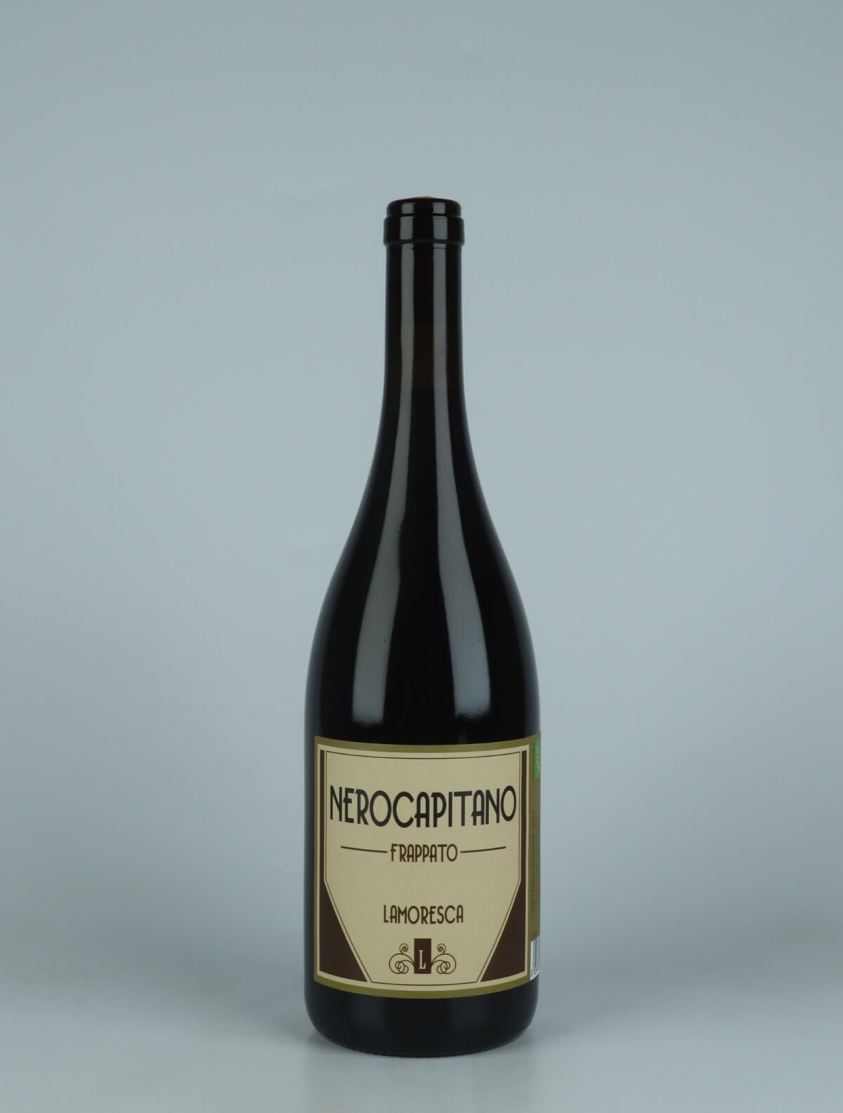 A bottle 2023 Nerocapitano Red wine from Lamoresca, Sicily in Italy