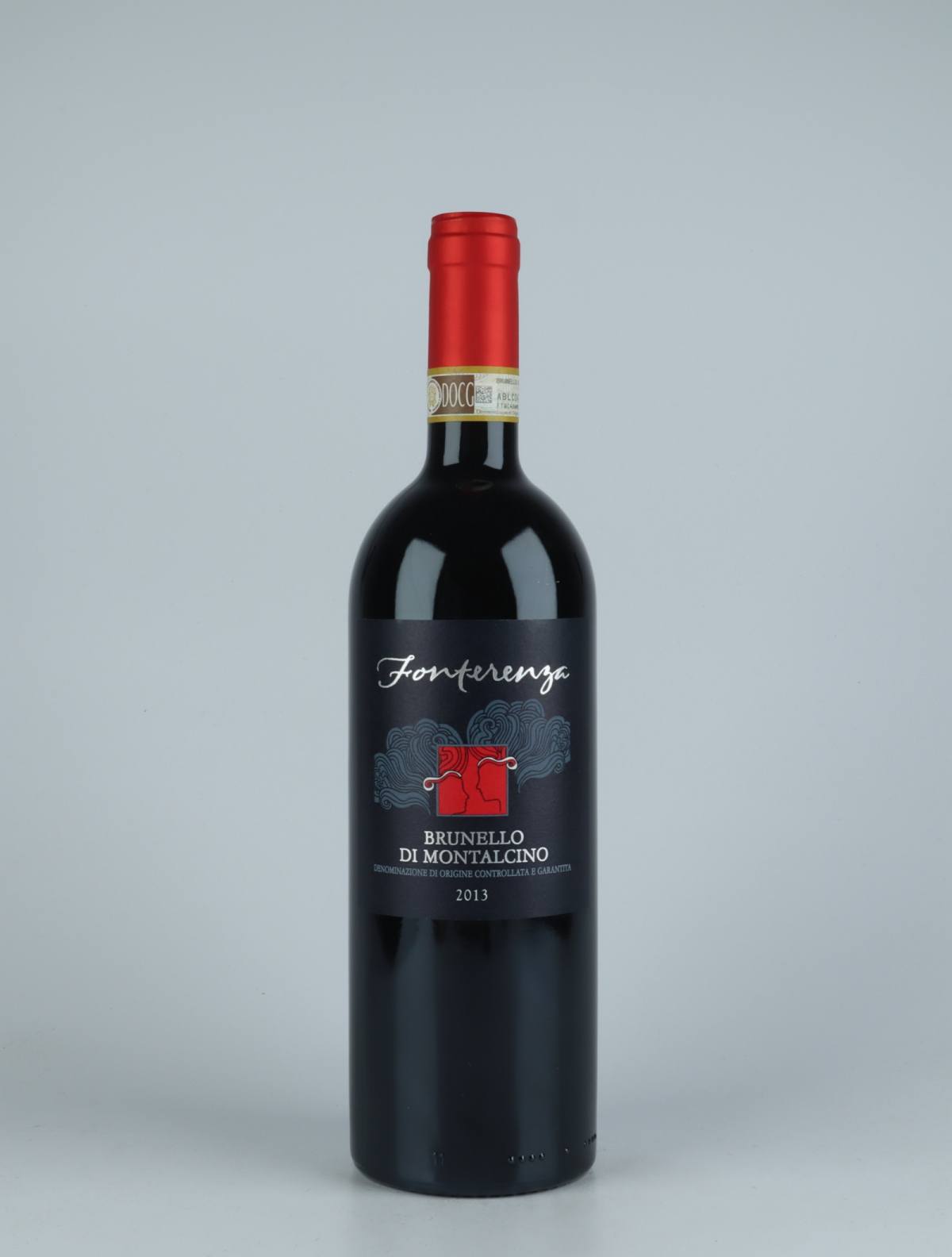 A bottle 2013 Brunello di Montalcino Red wine from Fonterenza, Tuscany in Italy