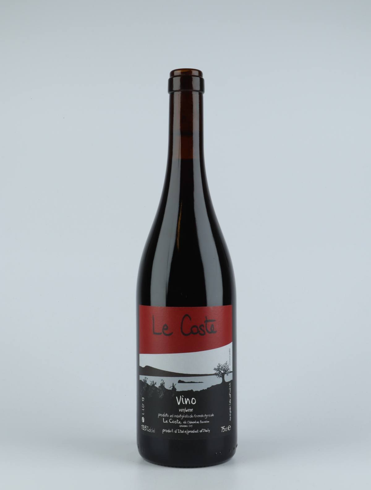 A bottle 2013 Le Coste Rosso Red wine from Le Coste, Lazio in Italy