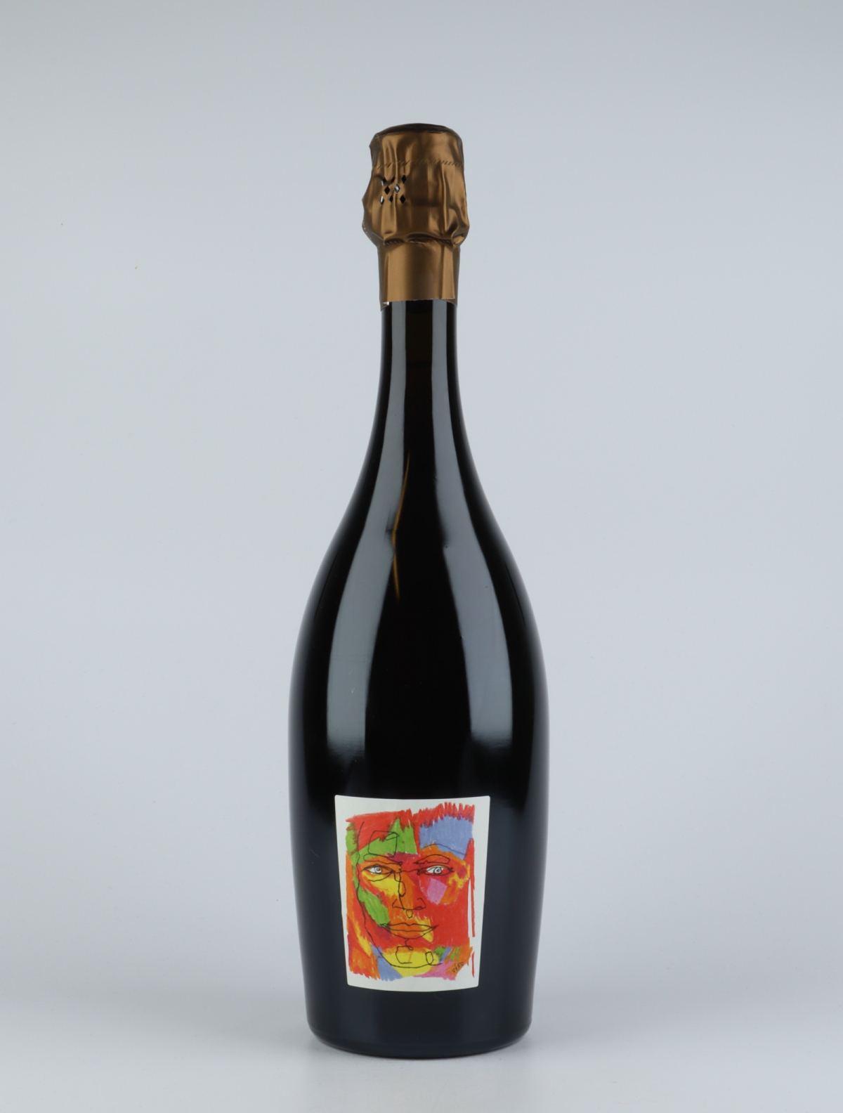 A bottle 2013 Logos Rosé Brut Nature Sparkling from Stroebel, Champagne in France