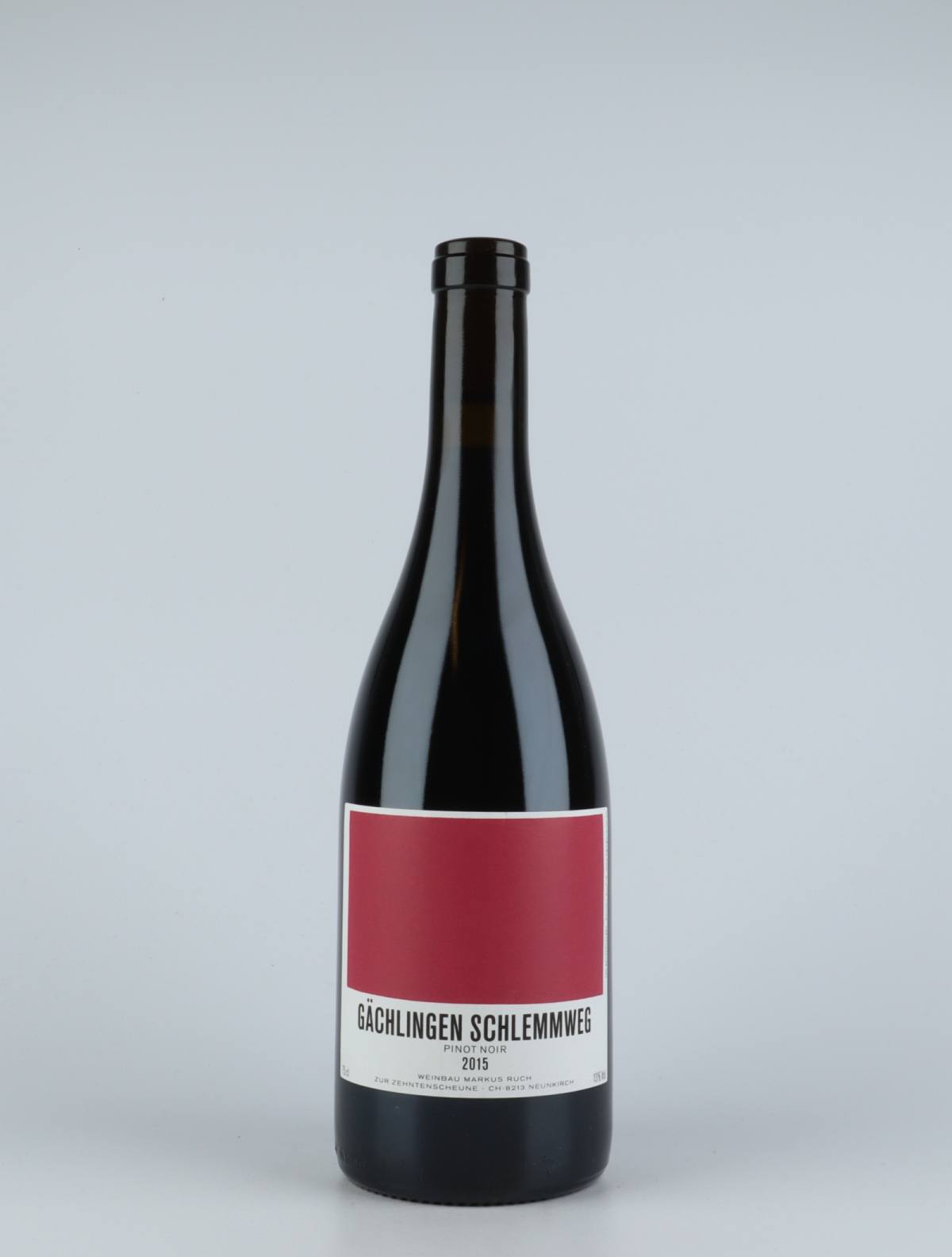 A bottle 2015 Gächlingen Schlemmweg Red wine from Markus Ruch, Schaffhausen in Switzerland
