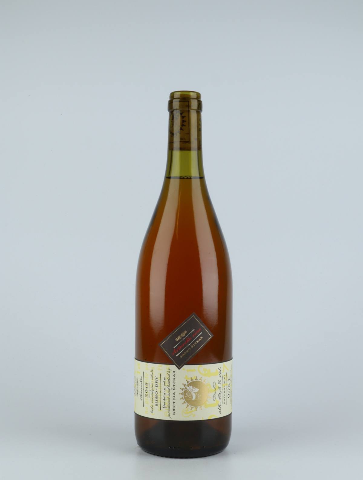 A bottle 2015 Kuisko Orange wine from Kmetija Stekar, Brda in Slovenia