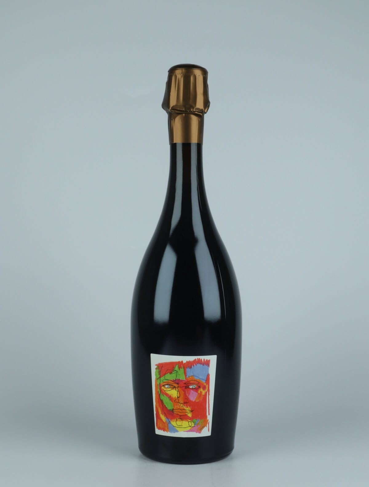 A bottle 2015 Logos Rosé de Saignée - Les Paquis - Brut Nature Sparkling from Stroebel, Champagne in France