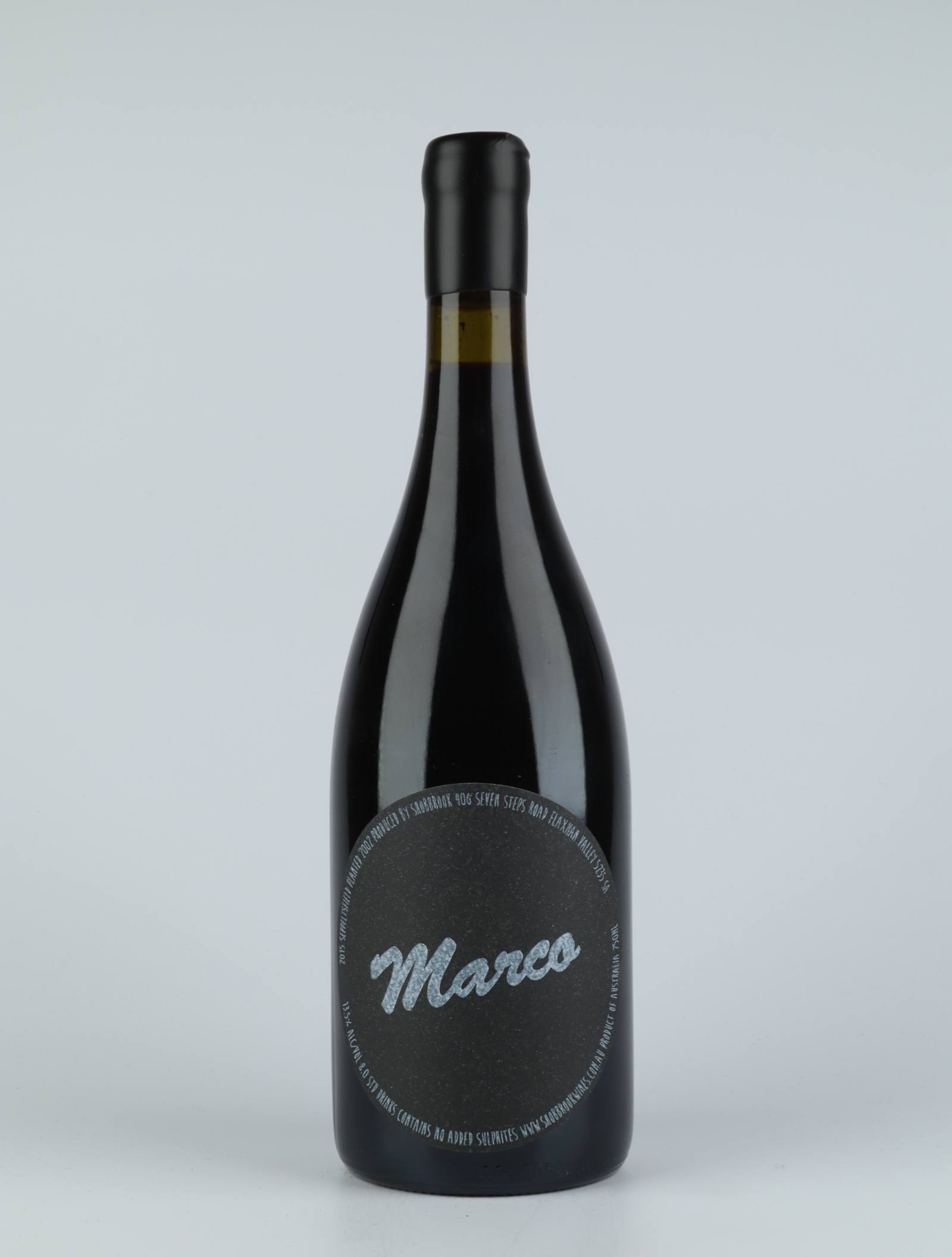 A bottle 2015 Marco Red wine from Tom Shobbrook, Barossa Valley in Australia
