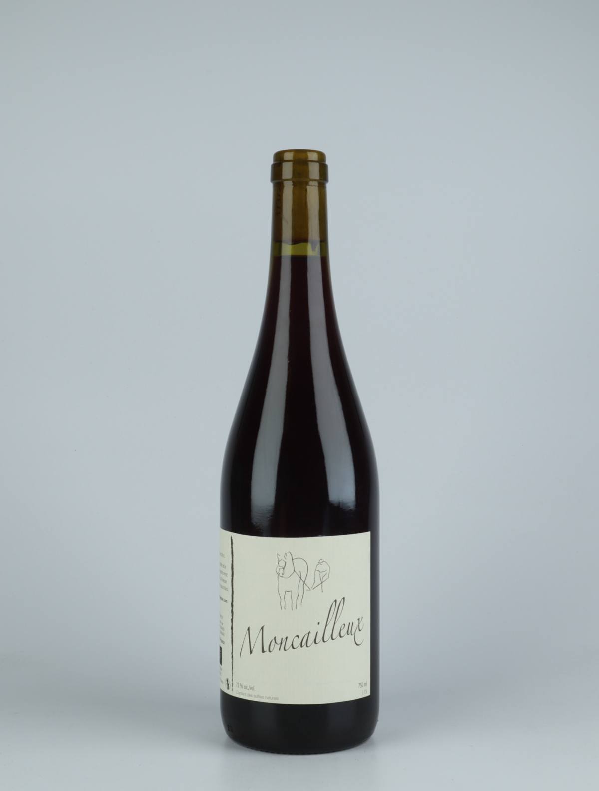 A bottle 2015 Moncailleux Red wine from Michel Guignier, Beaujolais in France