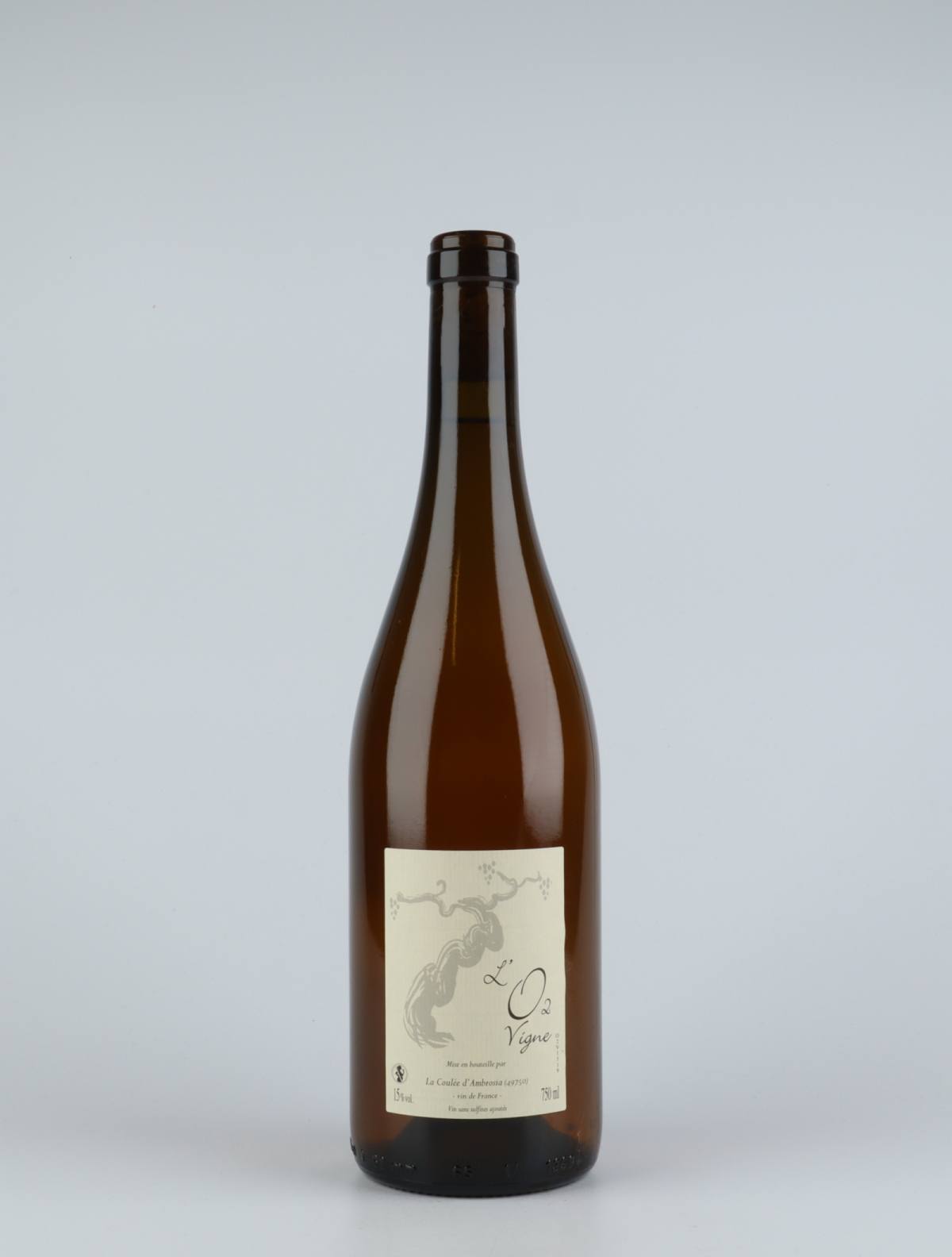 A bottle 2015 O2 Vigne White wine from Jean-Francois Chene, Loire in France