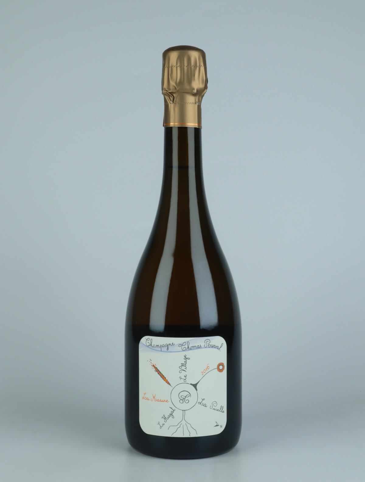 En flaske 2016 Chamery 1. Cru - La Masure Mousserende fra Thomas Perseval, Champagne i Frankrig