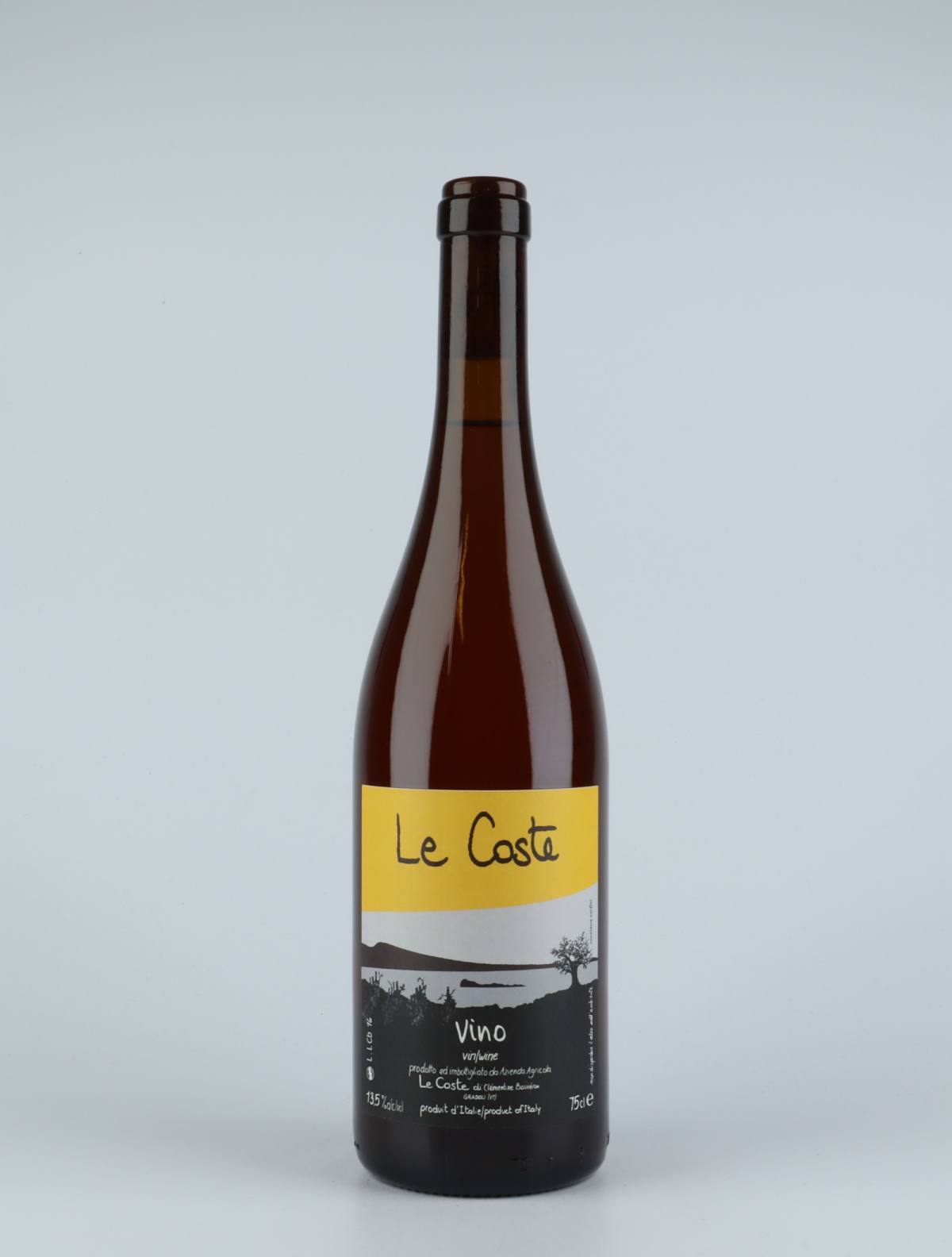 A bottle 2016 Le Coste Bianco White wine from Le Coste, Lazio in Italy