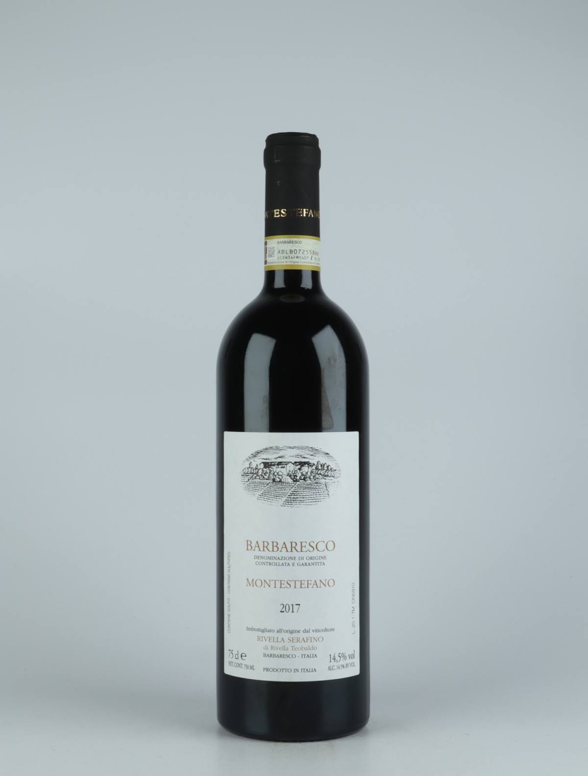 A bottle 2017 Barbaresco - Montestefano Red wine from Rivella Serafino, Piedmont in Italy