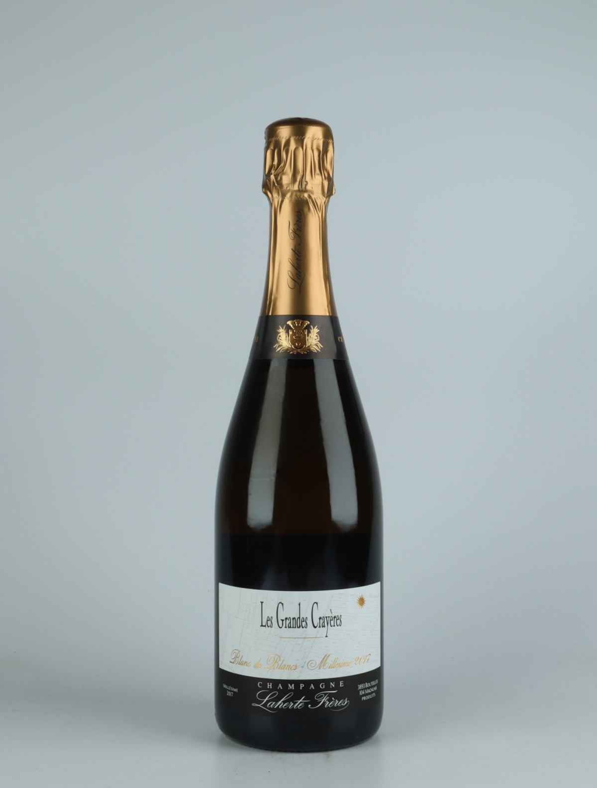 A bottle 2017 Les Grandes Crayeres Sparkling from Laherte Frères, Champagne in France