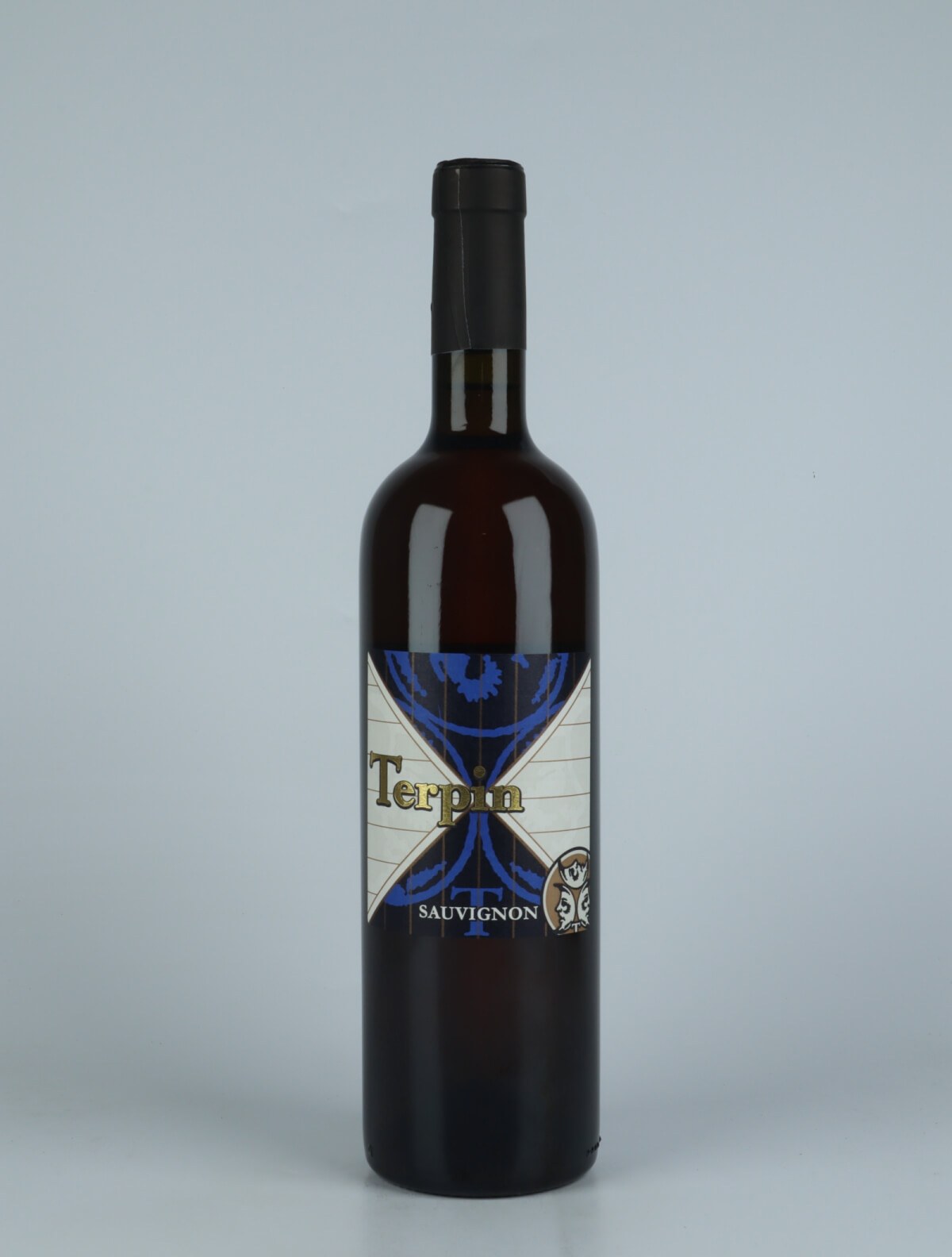 En flaske 2017 Sauvignon Orange vin fra Franco Terpin, Friuli i Italien