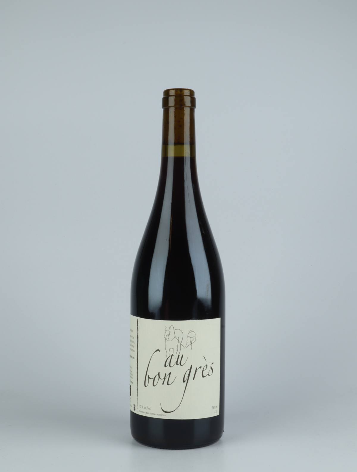 En flaske 2018 Au Bon Grès Rødvin fra Michel Guignier, Beaujolais i Frankrig