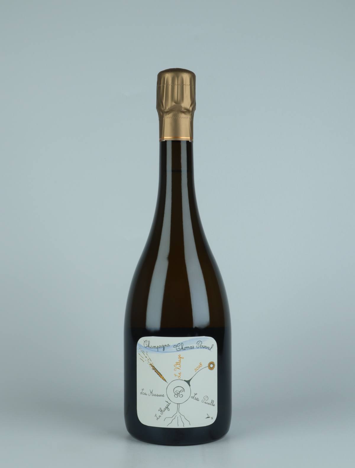 En flaske 2018 Chamery 1. Cru - Le Village Mousserende fra Thomas Perseval, Champagne i Frankrig