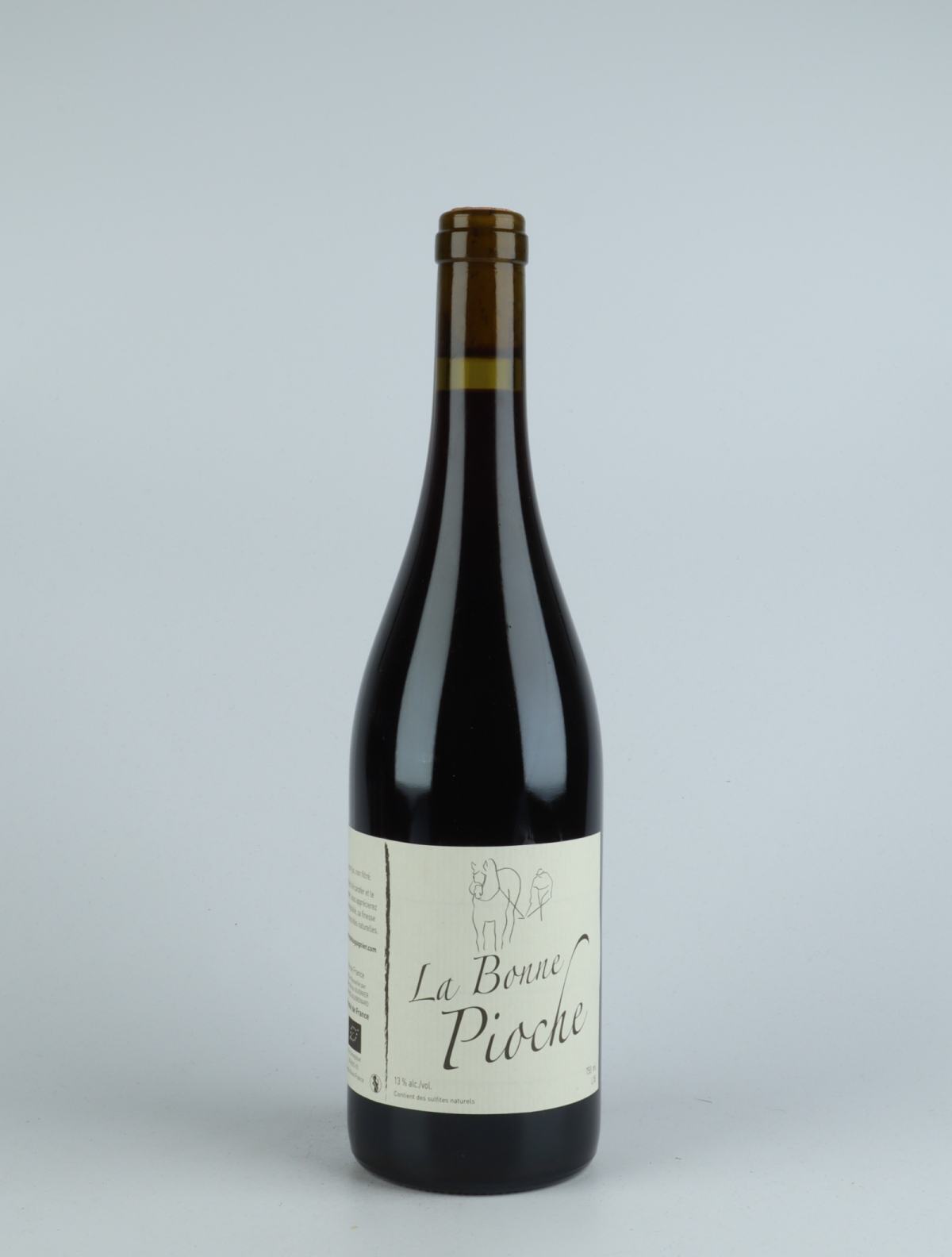 A bottle 2018 La Bonne Pioche Red wine from Michel Guignier, Beaujolais in France
