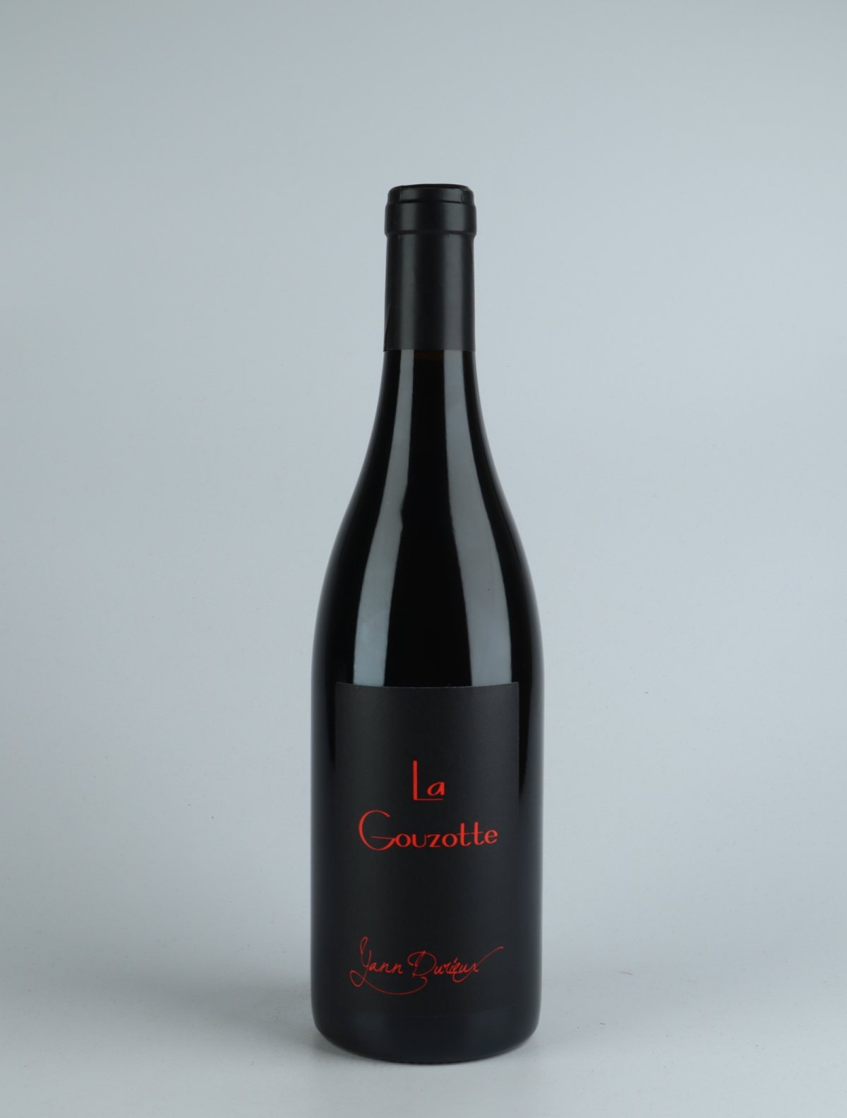 A bottle 2018 La Gouzotte Red wine from Yann Durieux, Burgundy in France