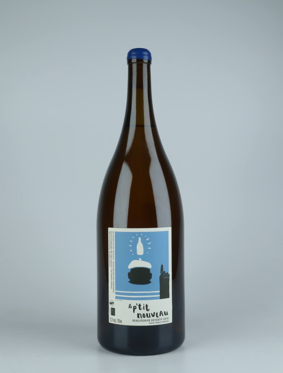 A bottle 2018 Le Beaujognier Blanc White wine from Vincent Wallard, Loire in France