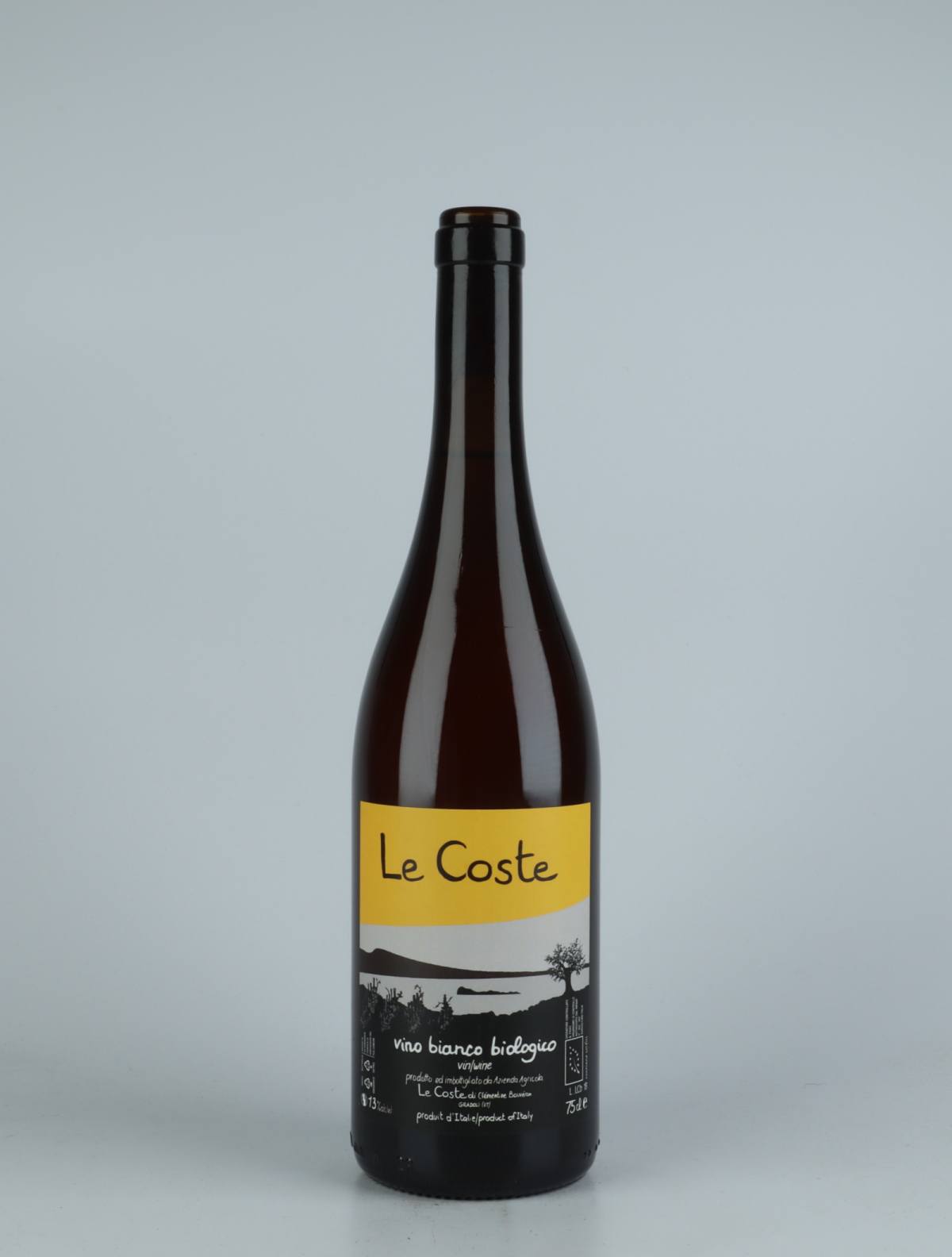 A bottle 2018 Le Coste Bianco Orange wine from Le Coste, Lazio in Italy
