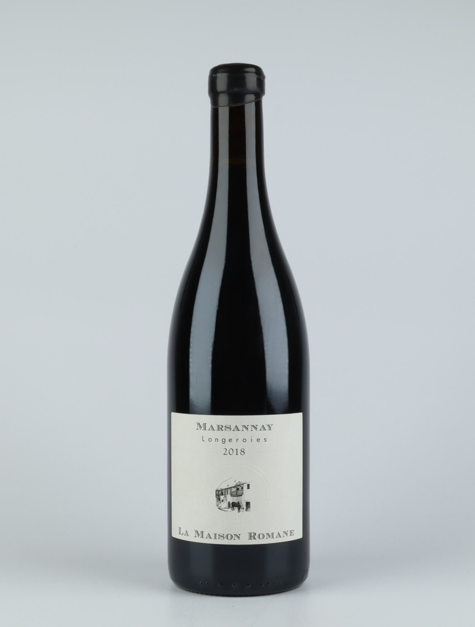 A bottle 2018 Marsannay - Longeroies Red wine from La Maison Romane, Burgundy in France