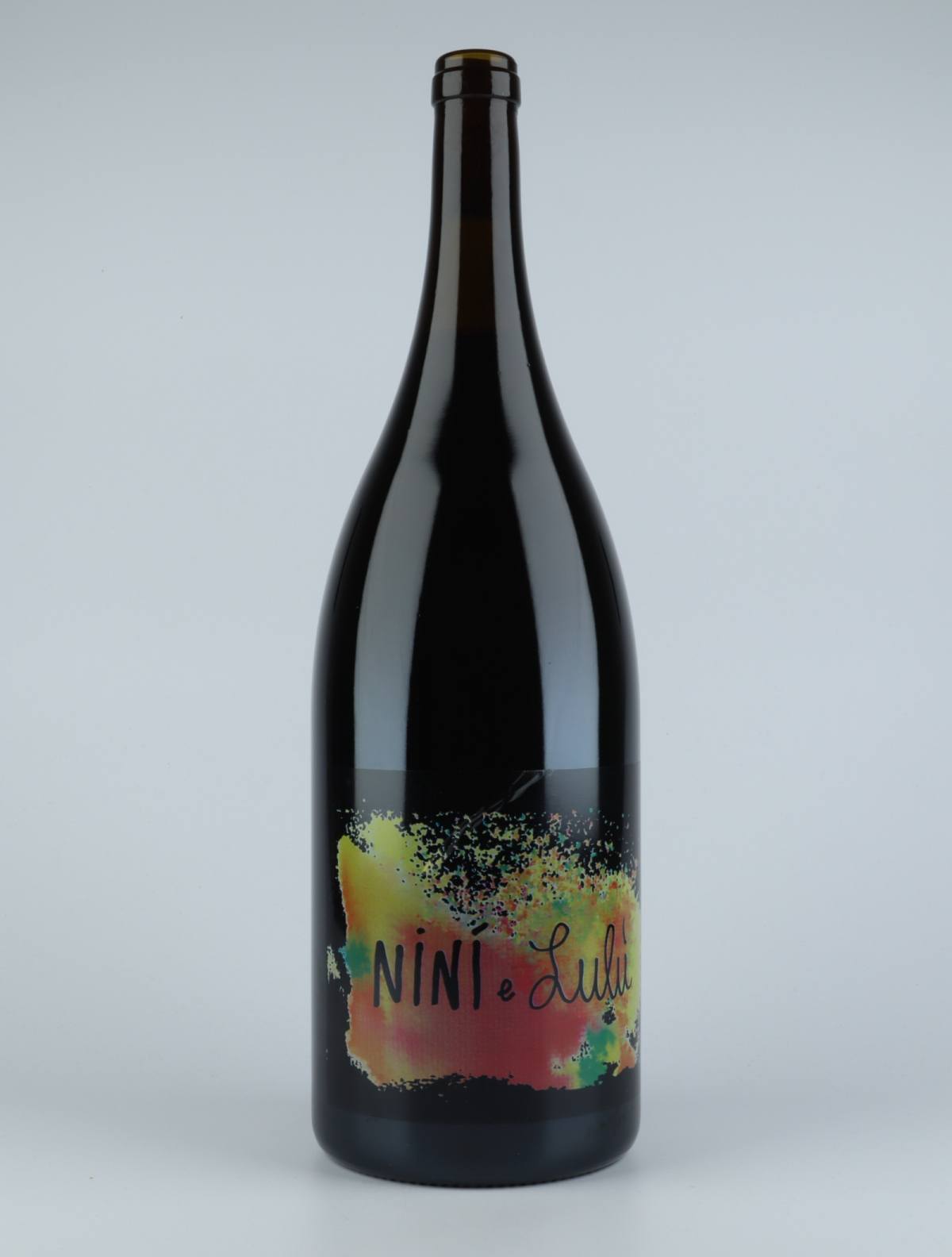 A bottle 2018 Ninì e Lulù Red wine from Le Coste, Lazio in Italy
