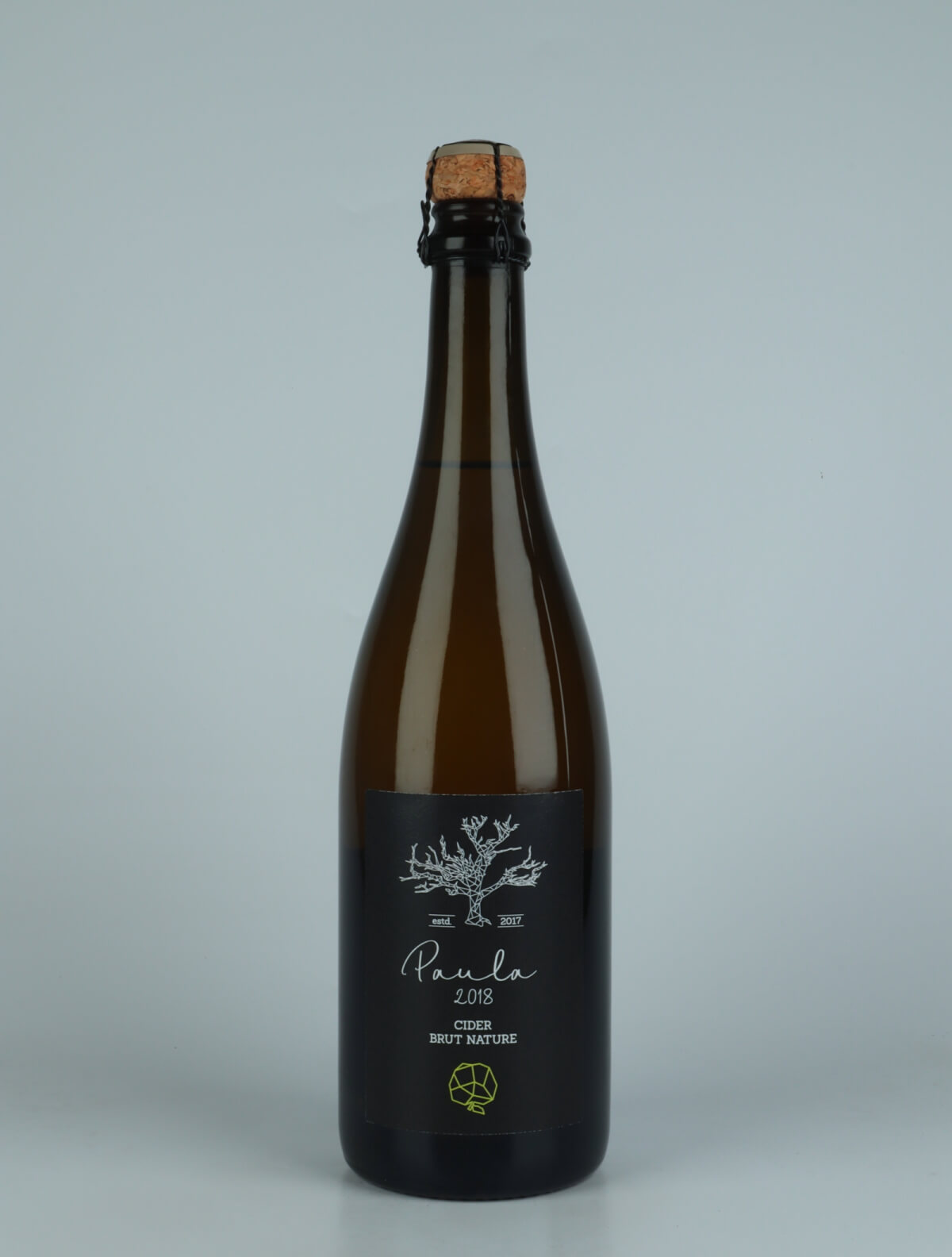 A bottle 2018 Paula Cider from Racines Rebelles, Moselle in Luxemburg