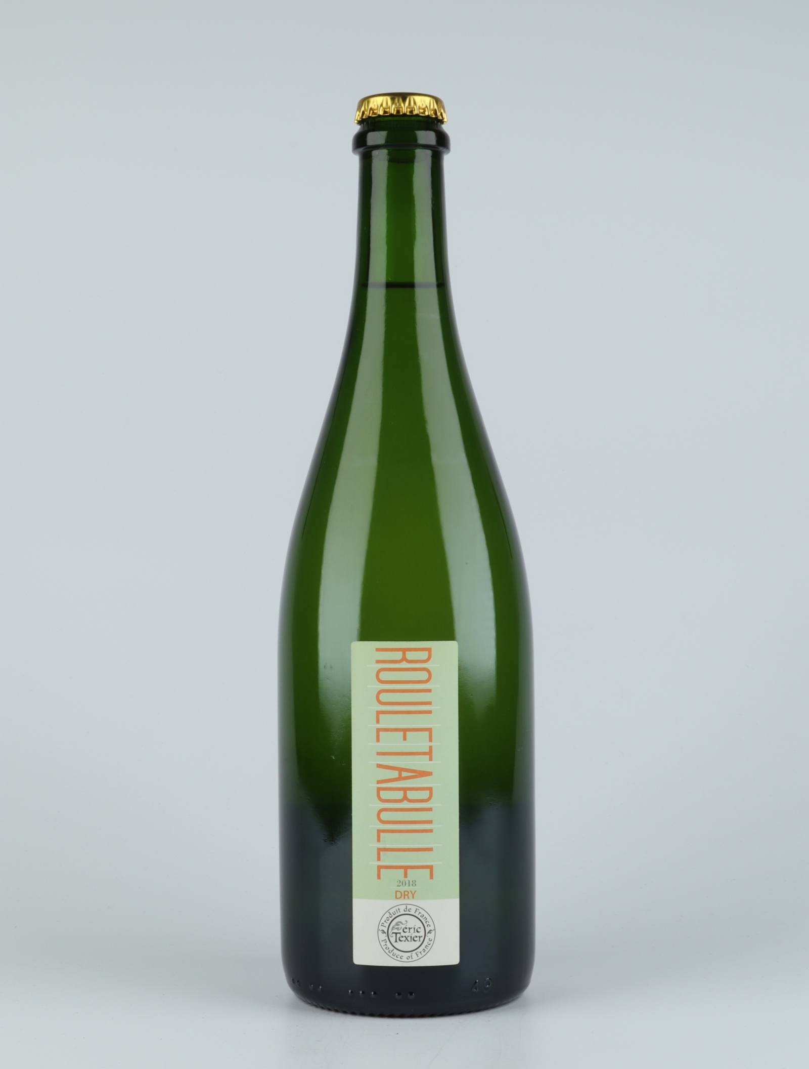 A bottle 2018 Rouletabulle - Pet'nat Sparkling from Eric Texier, Rhône in France