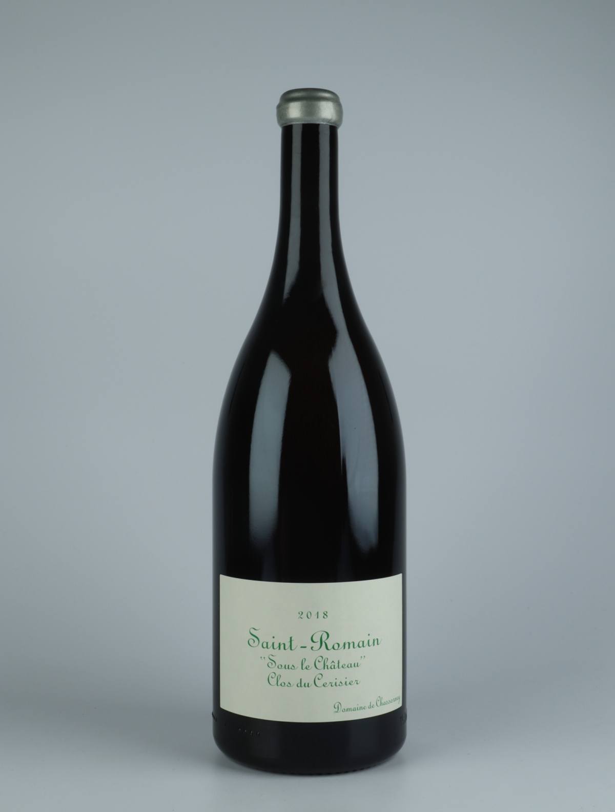 A bottle 2018 Saint Romain Blanc - Clos du Cerisier White wine from Domaine de Chassorney, Burgundy in France