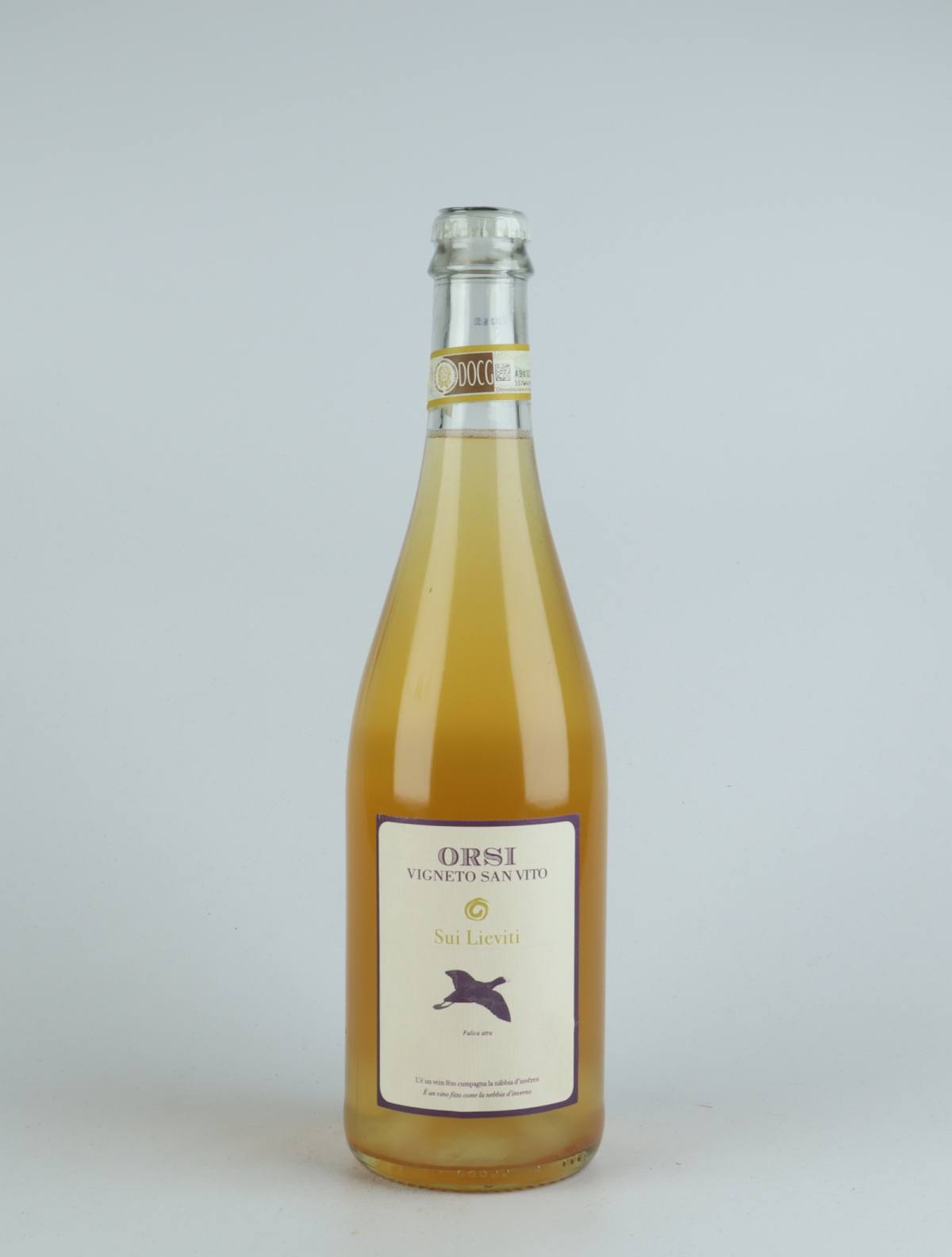 A bottle 2018 Sui Lieviti Sparkling from Orsi - San Vito, Emilia-Romagna in Italy