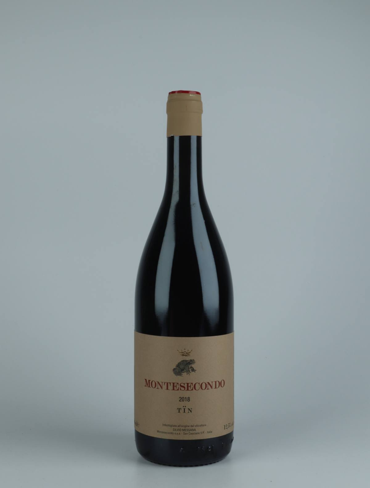 A bottle 2018 Tïn - Sangiovese Red wine from Montesecondo, Tuscany in Italy