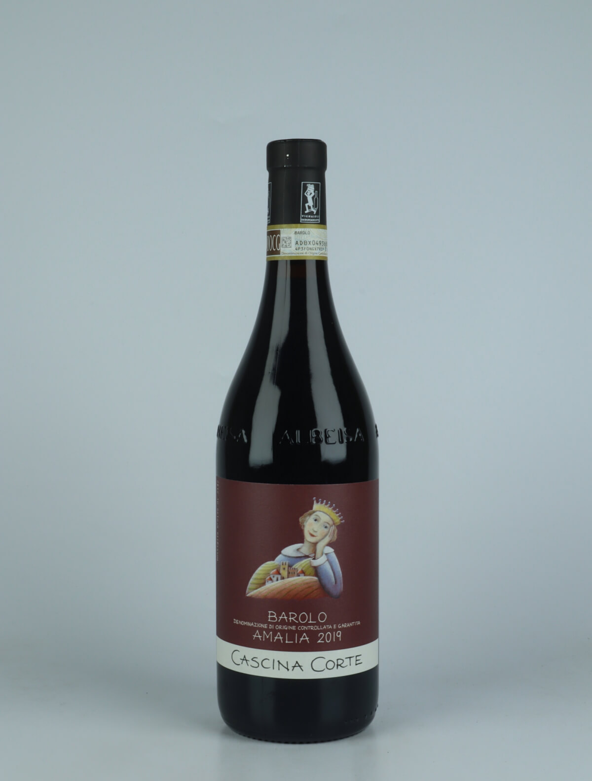A bottle 2019 Barolo - Amalia Red wine from Cascina Corte, Piedmont in Italy