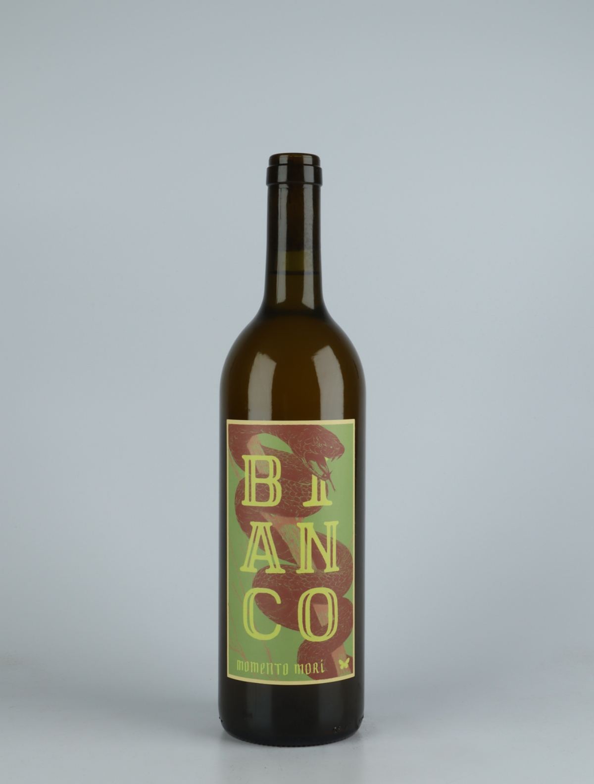 A bottle 2019 Bianco Orange wine from Momento Mori, Victoria in Australia