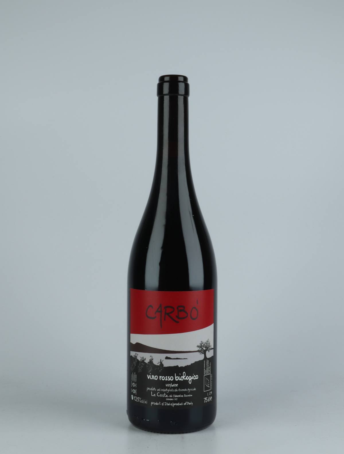 A bottle 2019 Carbò Red wine from Le Coste, Lazio in Italy