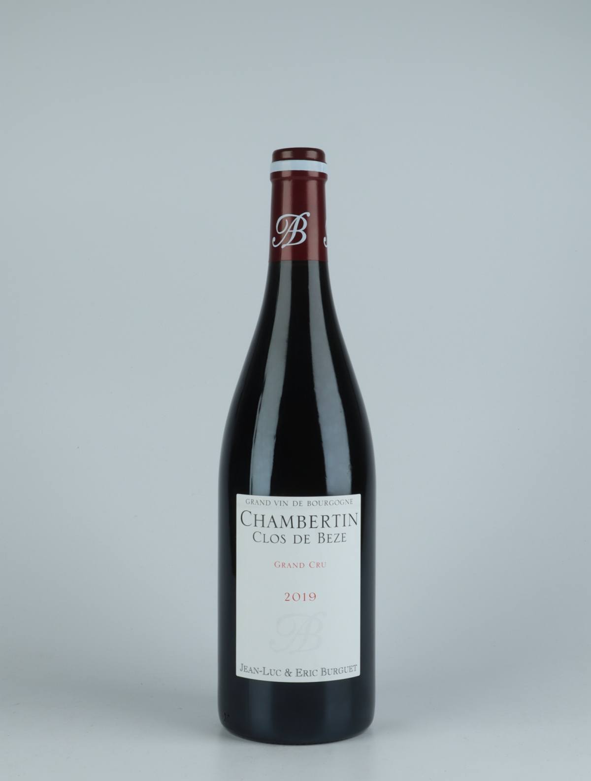 A bottle 2019 Chambertin Clos de Bèze Red wine from Jean-Luc & Eric Burguet, Burgundy in France