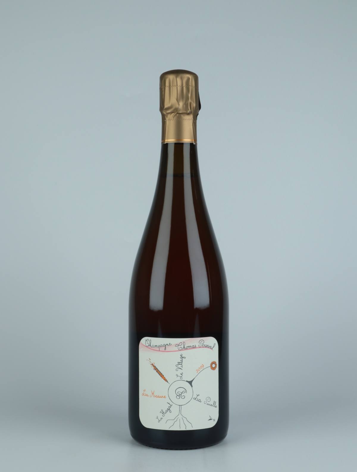En flaske 2019 Chamery 1. Cru - La Masure - Rosé de macération Mousserende fra Thomas Perseval, Champagne i Frankrig