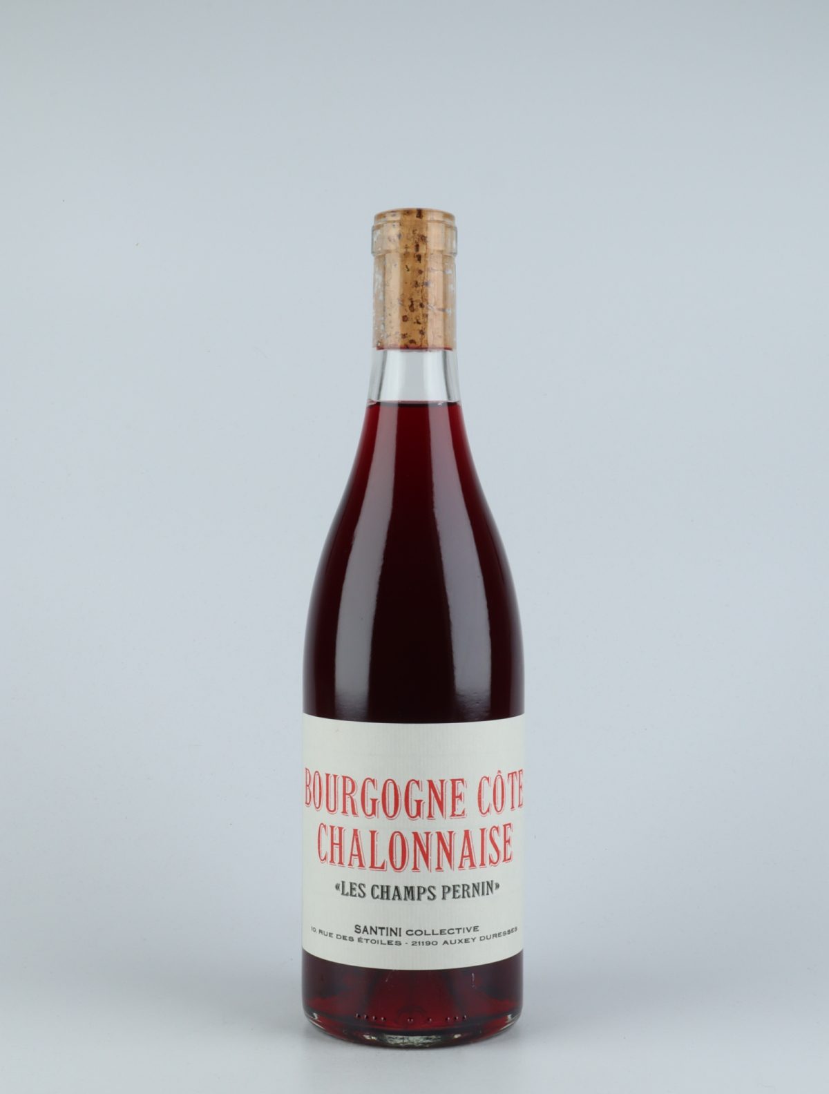 A bottle 2019 Côte Chalonnaise Rouge - Les Champs Pernin Red wine from Santini Collective, Burgundy in France