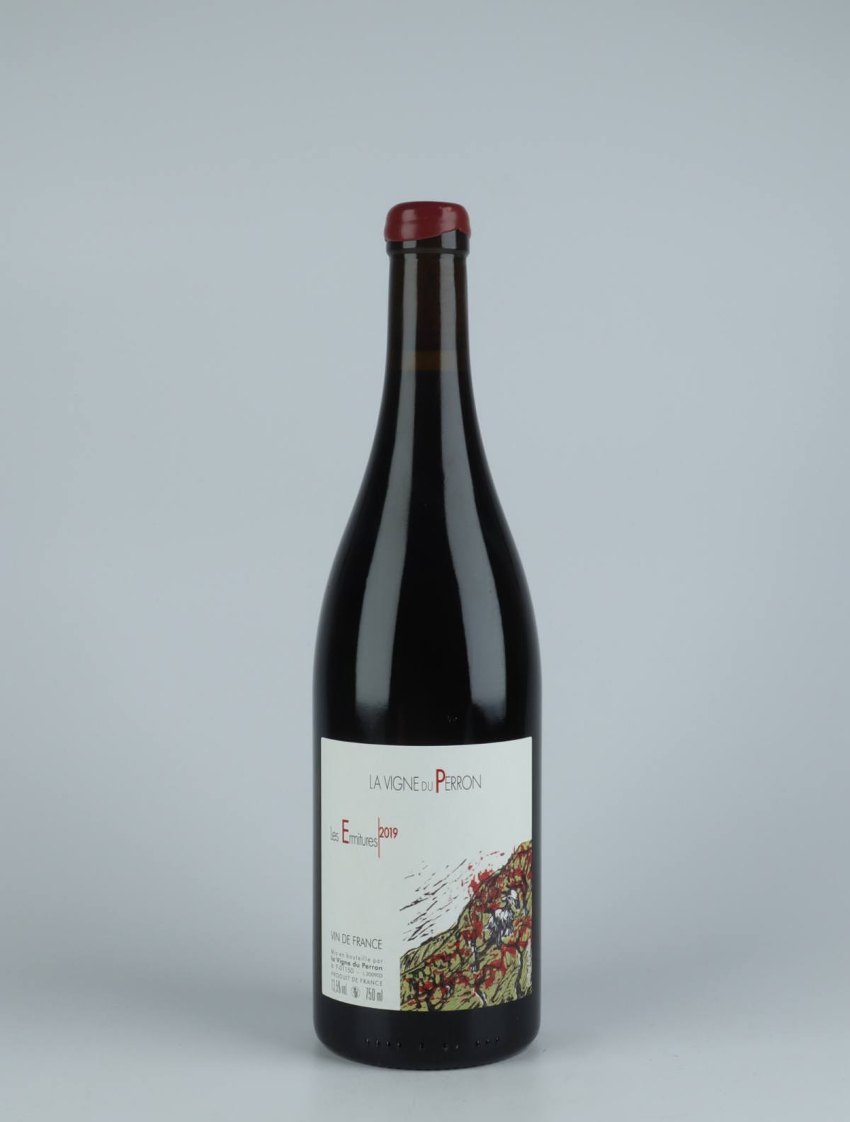 En flaske 2019 Ermitures Rødvin fra Domaine du Perron, Bugey i Frankrig