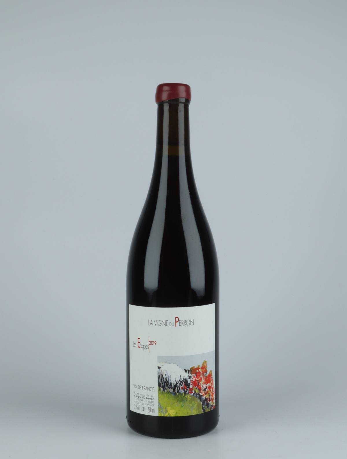 A bottle 2019 Etapes Red wine from Domaine du Perron, Bugey in France