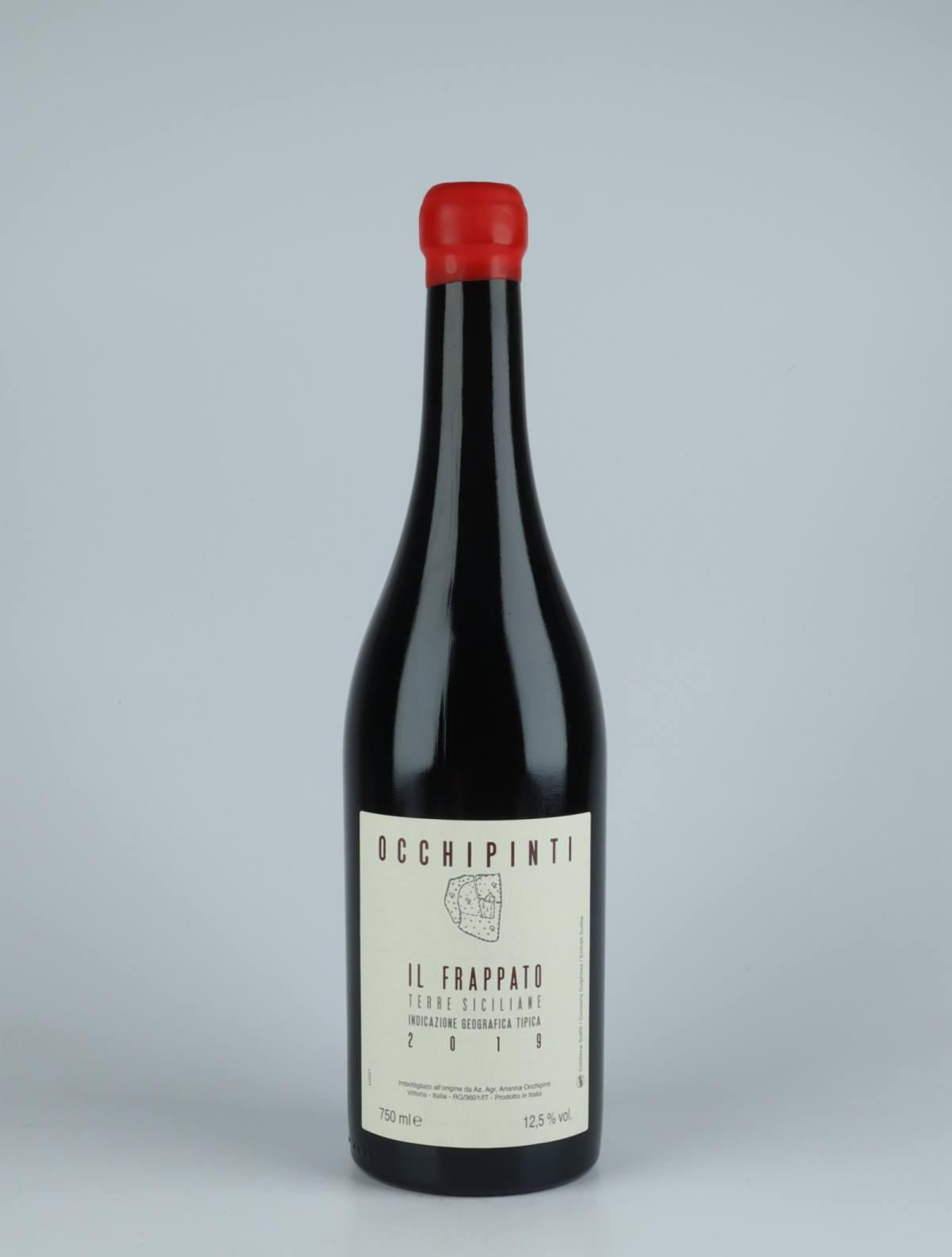 En flaske 2019 Frappato Rødvin fra Arianna Occhipinti, Sicilien i Italien