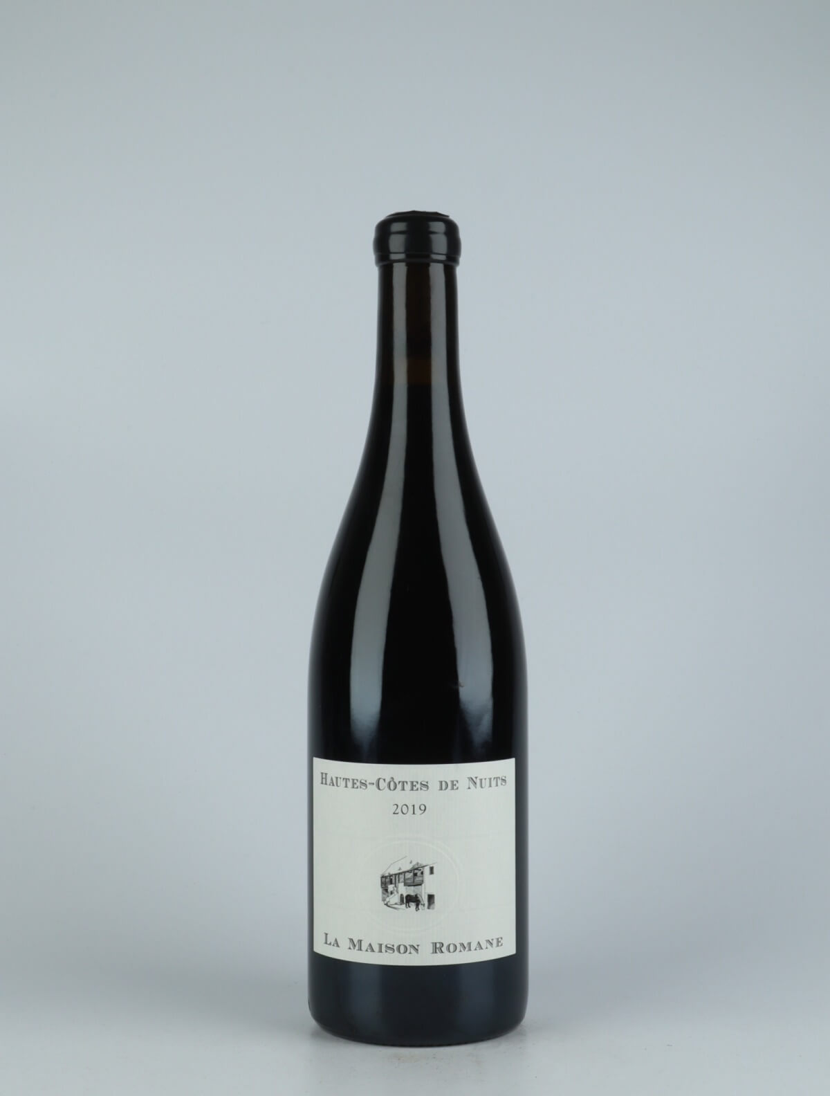 A bottle 2019 Hautes Côtes de Nuits Rouge Red wine from La Maison Romane, Burgundy in France