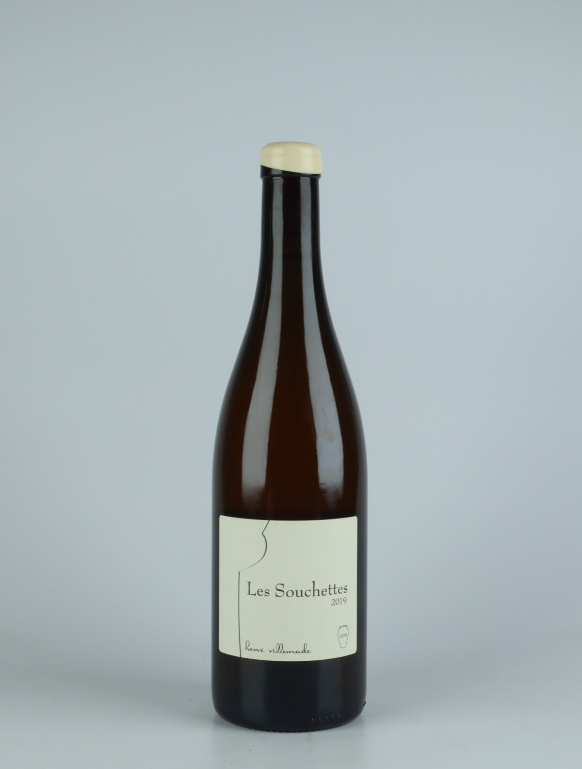 A bottle 2019 Les Souchettes White wine from Hervé Villemade, Loire in France
