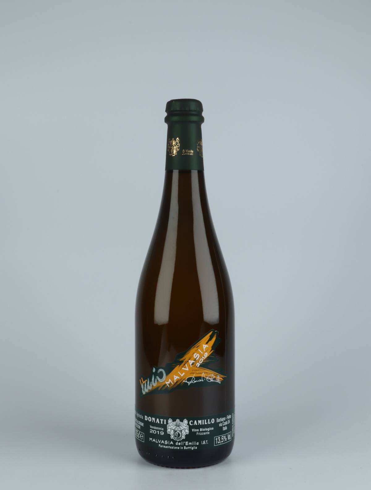 A bottle 2019 Malvasia Frizzante Sparkling from , Emilia-Romagna in Italy