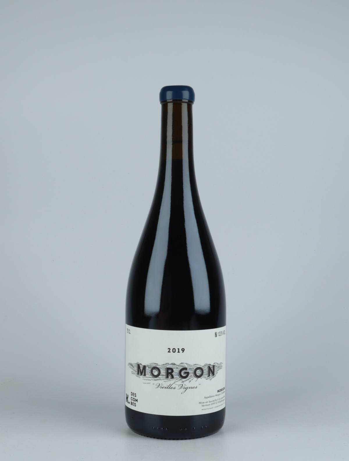 En flaske 2019 Morgon Vieilles Vignes Rødvin fra Kewin Descombes, Beaujolais i Frankrig