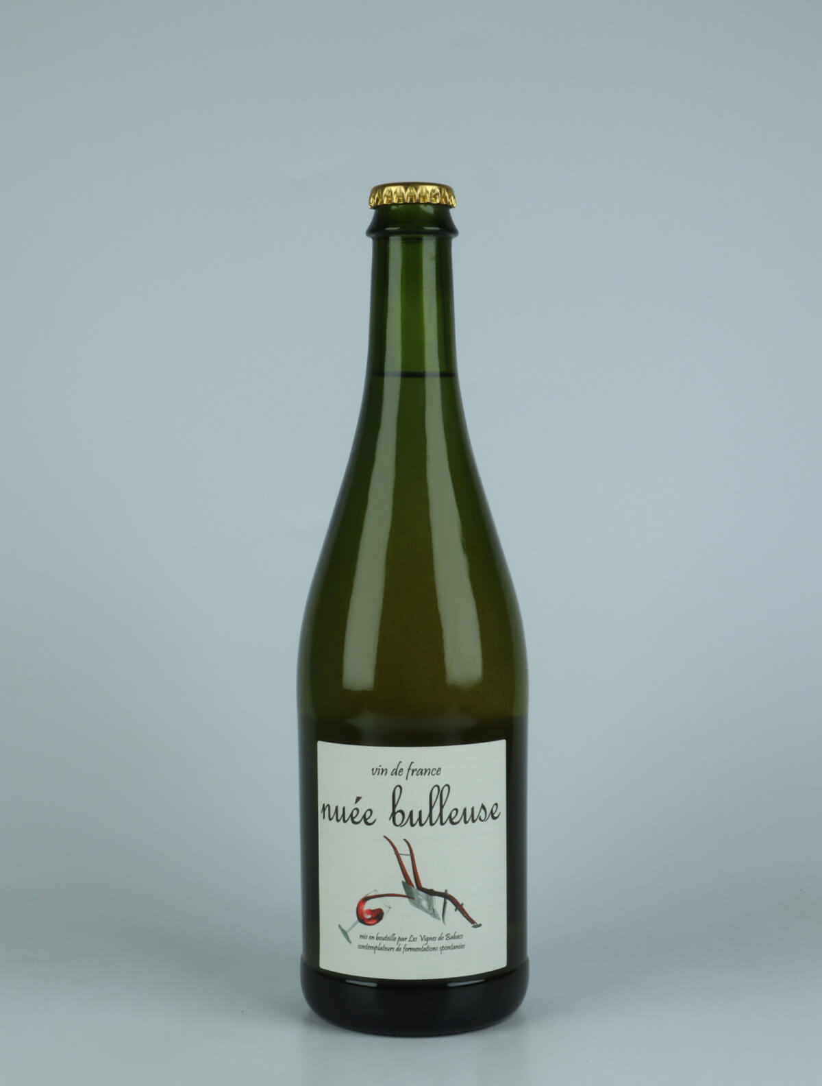 A bottle 2019 Nueé bulleuse Sparkling from Les Vignes de Babass, Loire in France