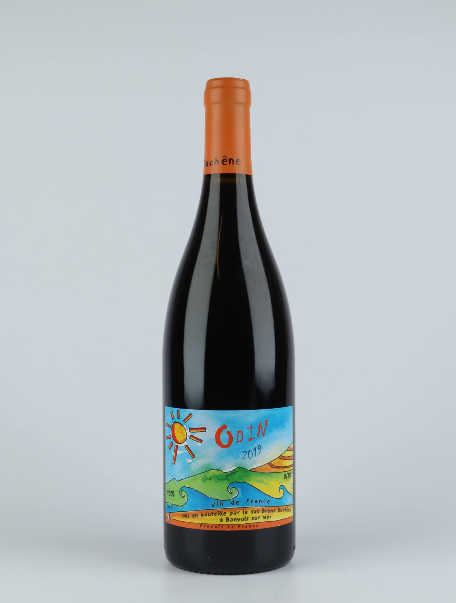A bottle 2019 Odin Red wine from Bruno Duchêne, Rousillon in France