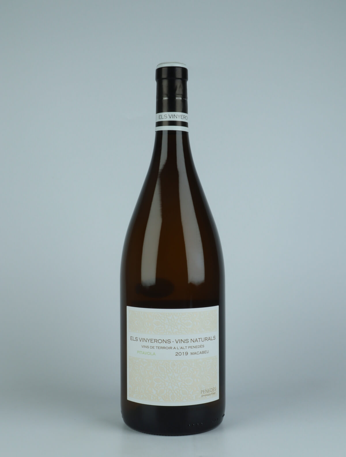 A bottle 2019 Pitavola White wine from Els Vinyerons, Penedès in Spain