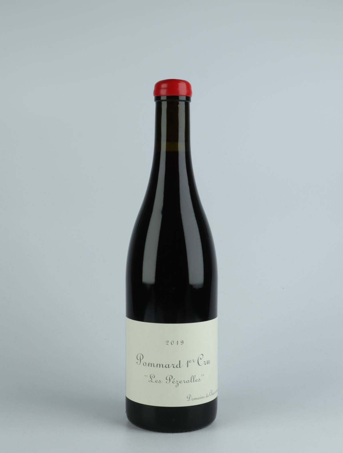 A bottle 2019 Pommard 1. Cru Les Pezzerolles Red wine from Domaine de Chassorney, Burgundy in France