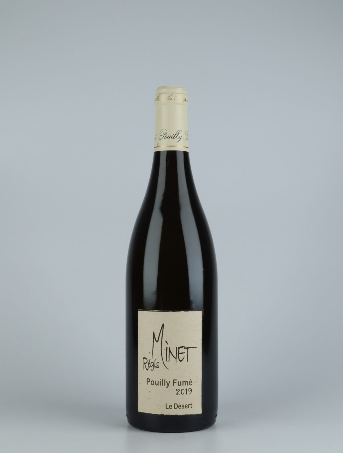 A bottle 2019 Pouilly Fumé - Le Desert White wine from Régis Minet, Loire in France