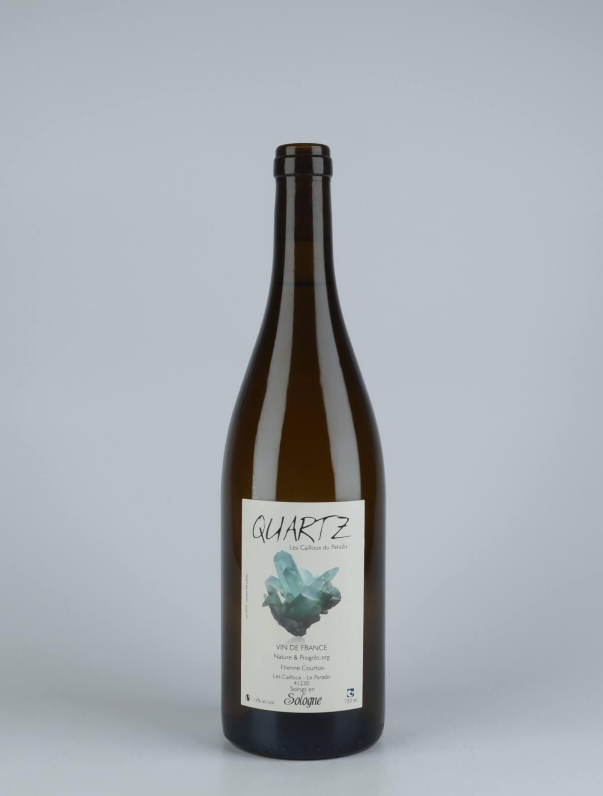 A bottle 2019 Quartz White wine from Etienne Courtois, Loire in France